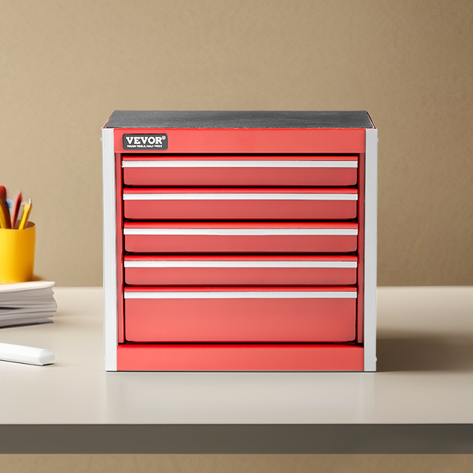 VEVOR Tool Box 218.4/457.2/520mm Portable Metal Tool Box 3/4/5 Drawers Organizer - Picture 32 of 72