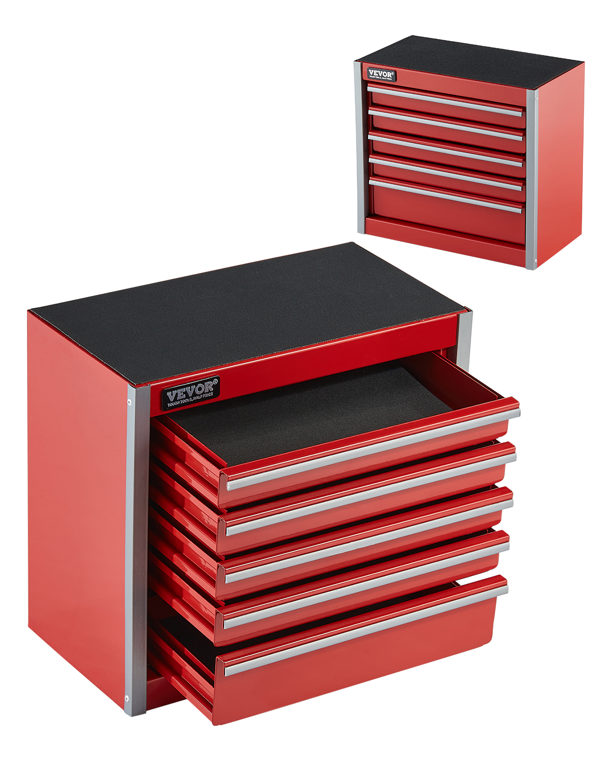 VEVOR Tool Box 218.4/457.2/520mm Portable Metal Tool Box 3/4/5 Drawers Organizer - Picture 25 of 72