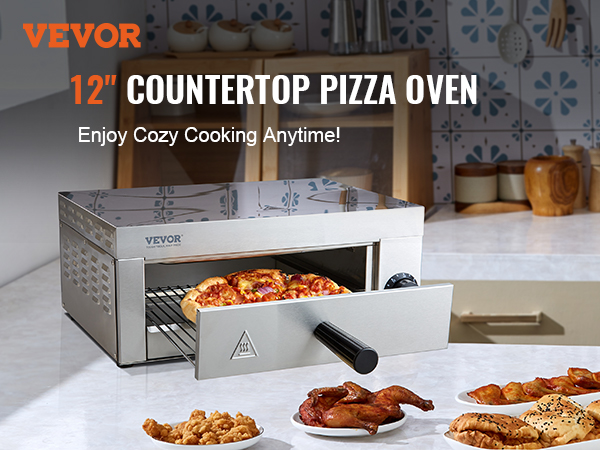 VEVOR 12-in-1 Air Fryer Toaster Oven, 25L Convection Oven, 1700W Stainless Steel Toaster Ovens Countertop Combo with Grill, Pizza Pan, Gloves, 12