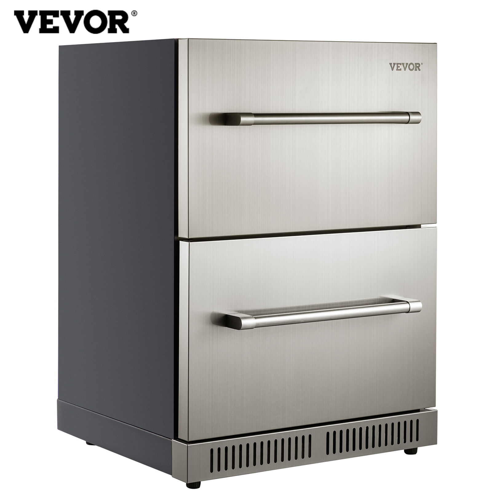 VEVOR Under counter Refrigerator Builtin Double Drawer Refrigerator 24
