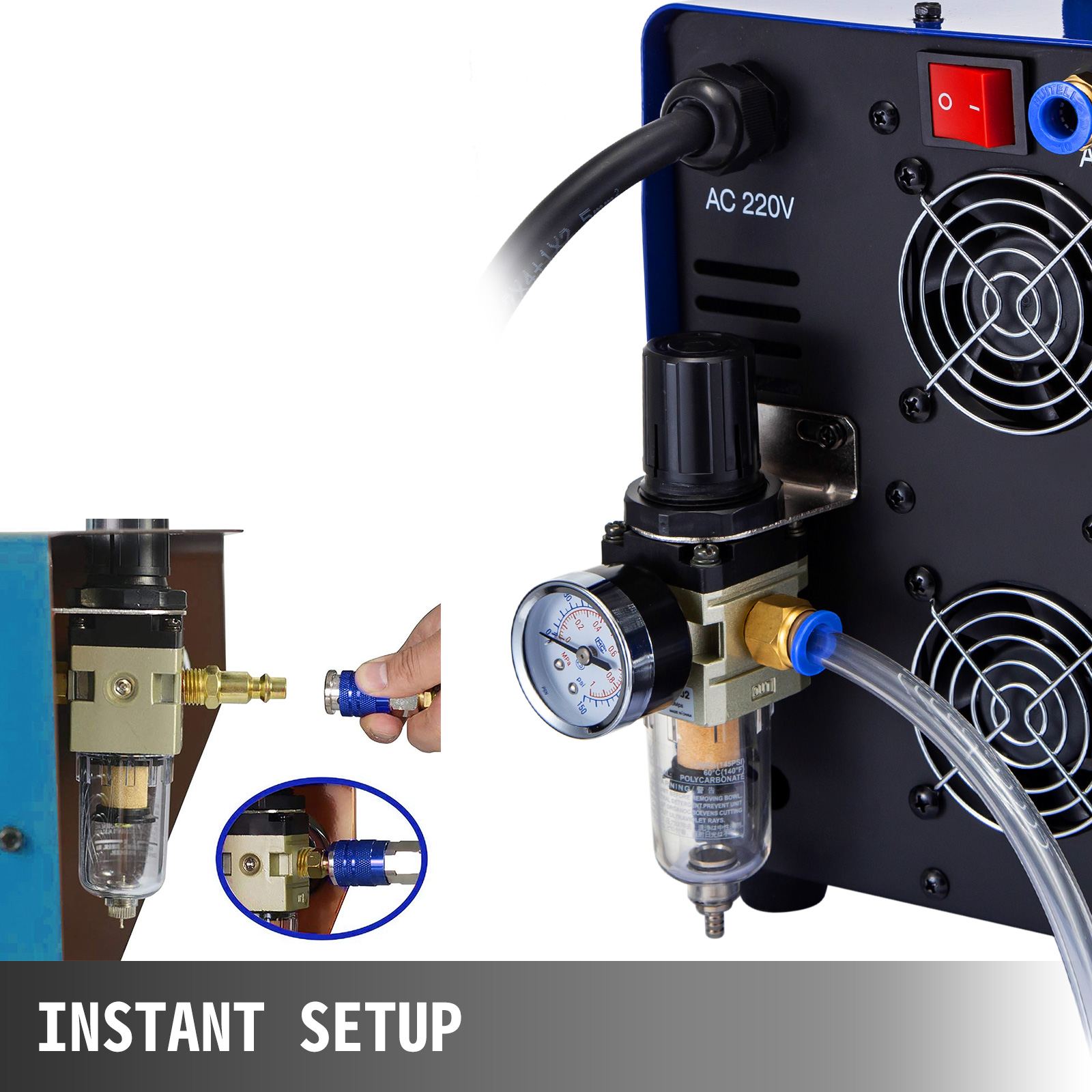 VEVOR Cut70 Air Plasma Cutter Machine Inverter Cutter Touch Pilot Arc