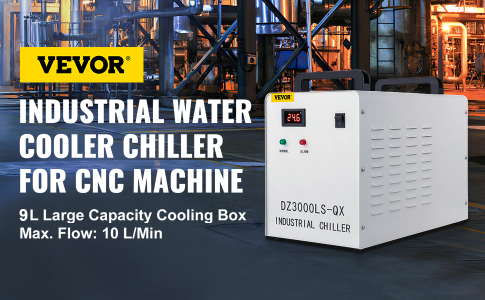VEVOR Thermolysis Water Industrial Chiller 8.5L Capacity 220V CW3000AG