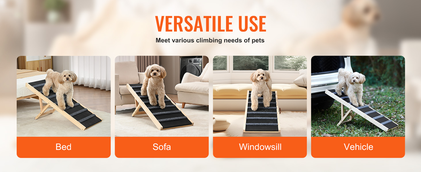 Rampa portátil para mascotas escalera perro rampa para perro pequeño a  grande para sofá cama de coche 100 libras
