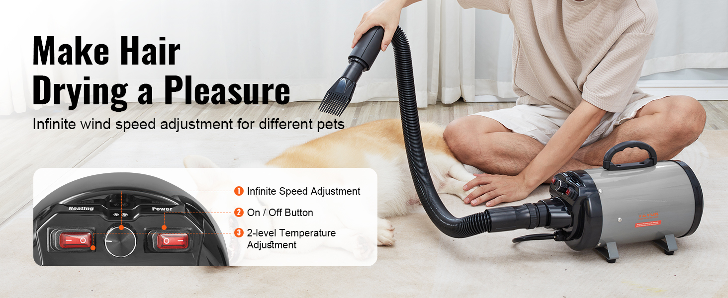 Pet Hair Grooming Vacuum - Dog Hair Vacuum