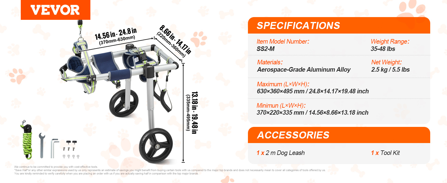 Dog wheelchair,2 wheels,dog cart