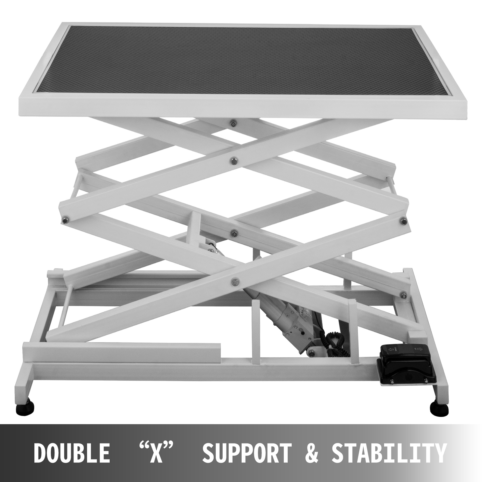 Electric Lifting White Pet Dog Grooming Table Heavy Duty Height