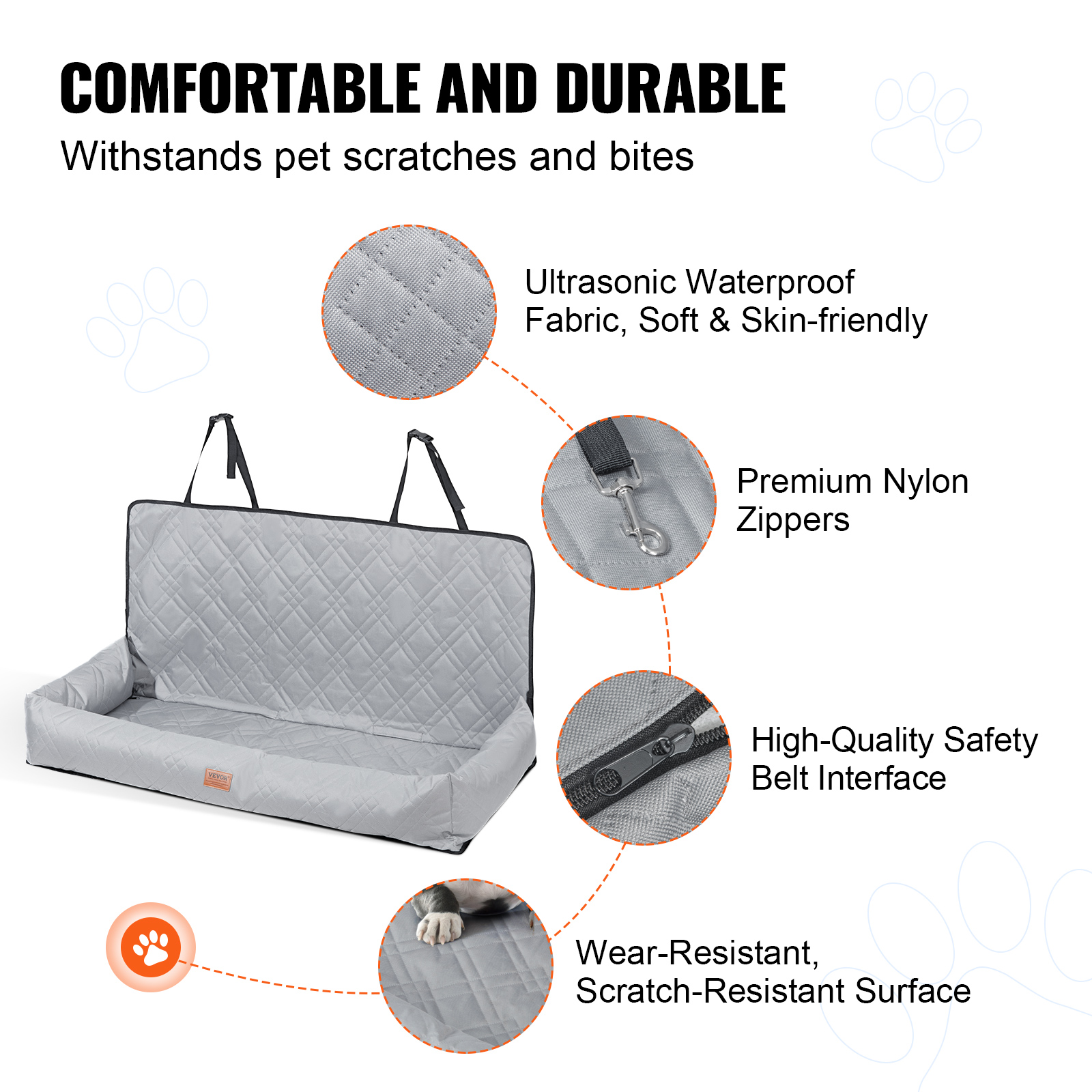 Dog Booster Car Seat Pet Car Seat for Small Medium Large Dog up to 100/8lb - Picture 5 of 146