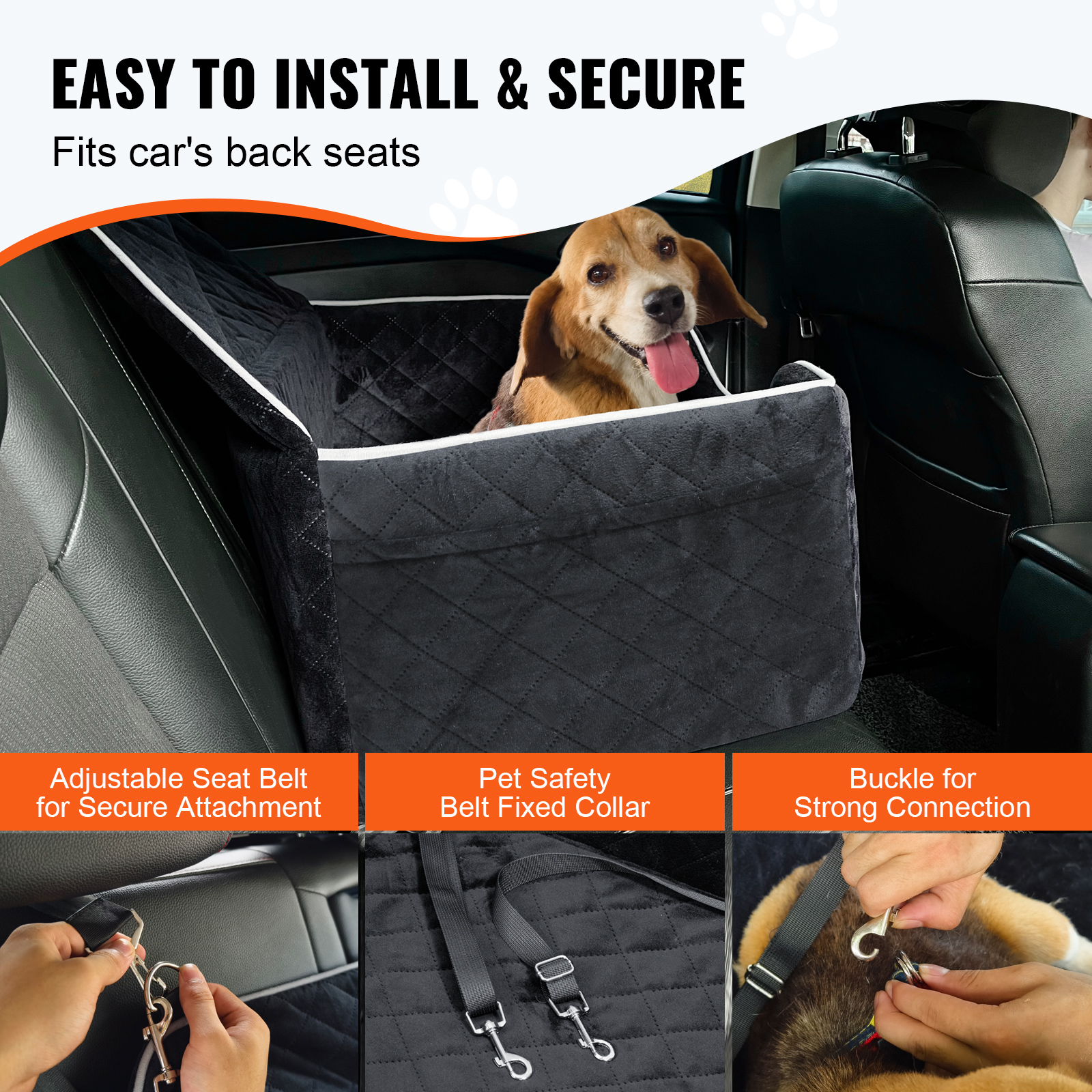 Dog Booster Car Seat Pet Car Seat for Small Medium Large Dog up to 100/8lb - Picture 66 of 146