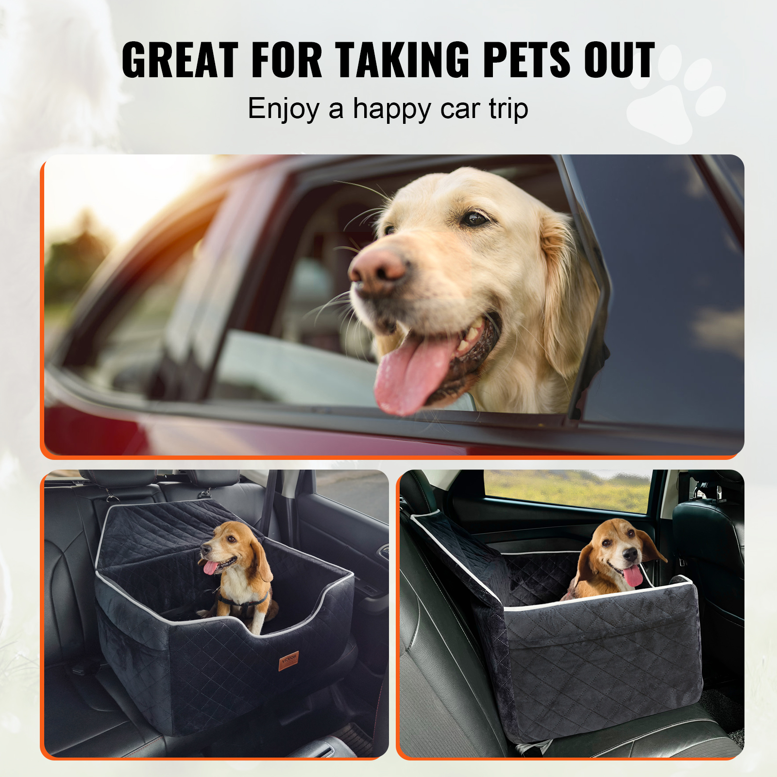 Dog Booster Car Seat Pet Car Seat for Small Medium Large Dog up to 100/8lb - Picture 68 of 146