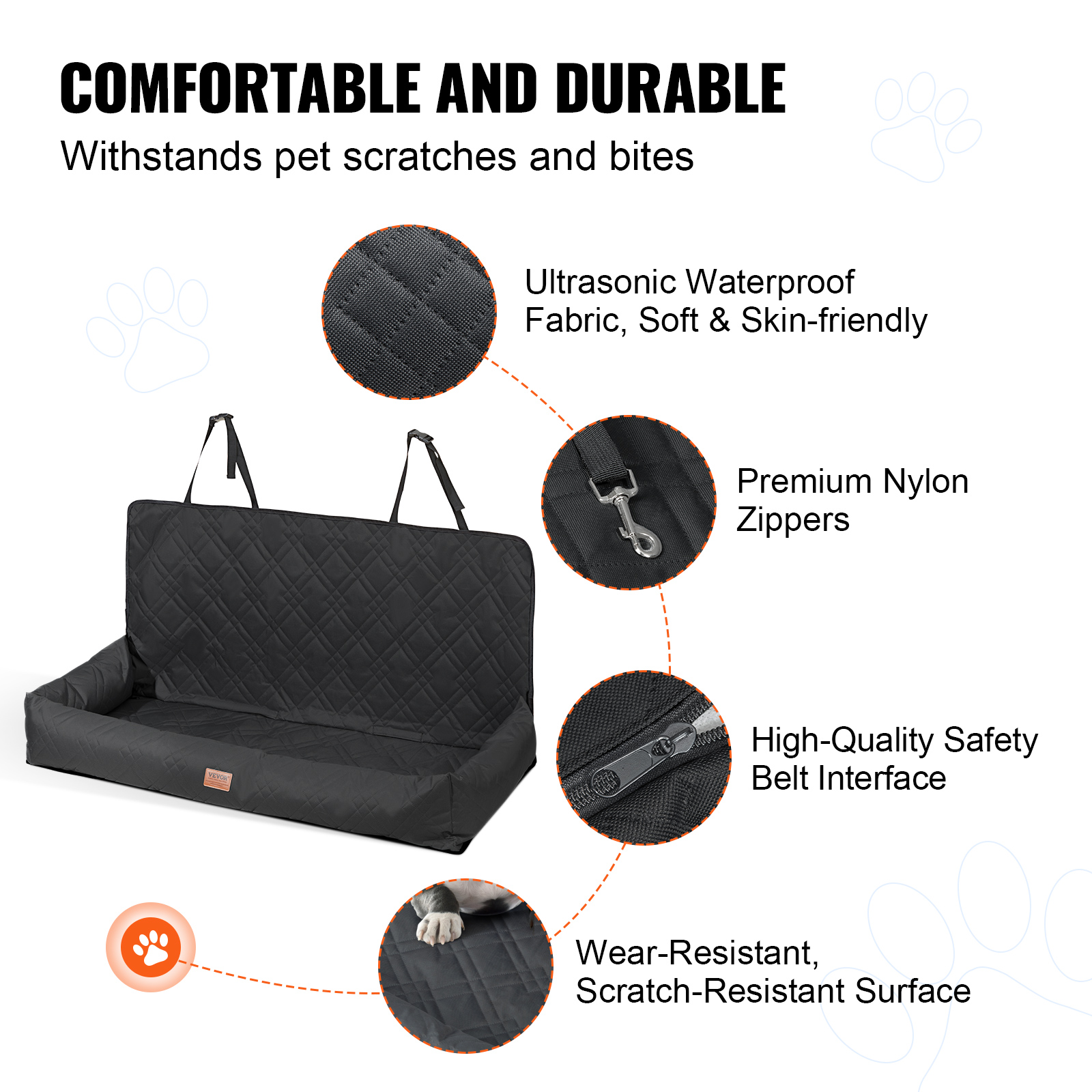 Dog Booster Car Seat Pet Car Seat for Small Medium Large Dog up to 100/8lb - Picture 77 of 146