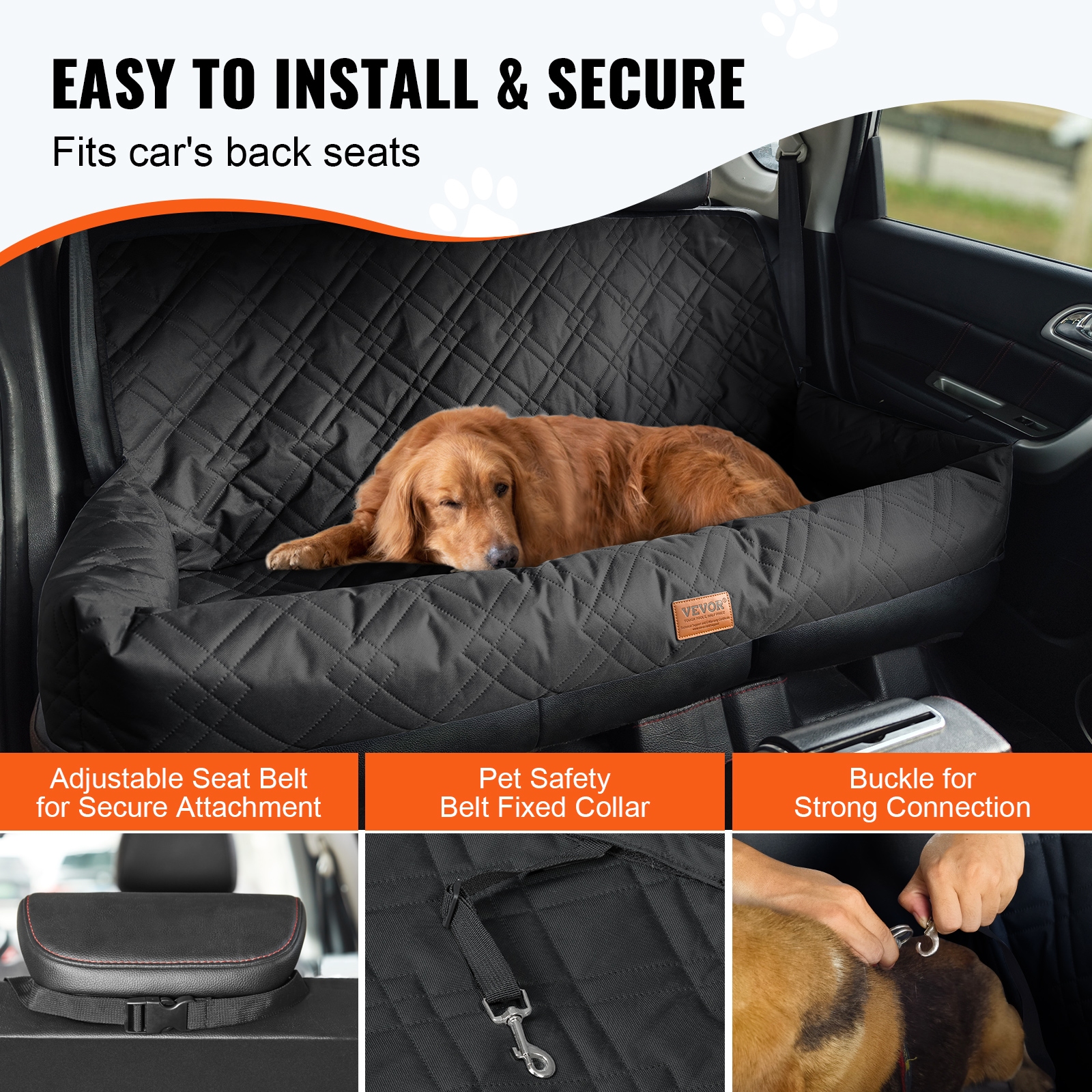 Dog Booster Car Seat Pet Car Seat for Small Medium Large Dog up to 100/8lb - Picture 78 of 146