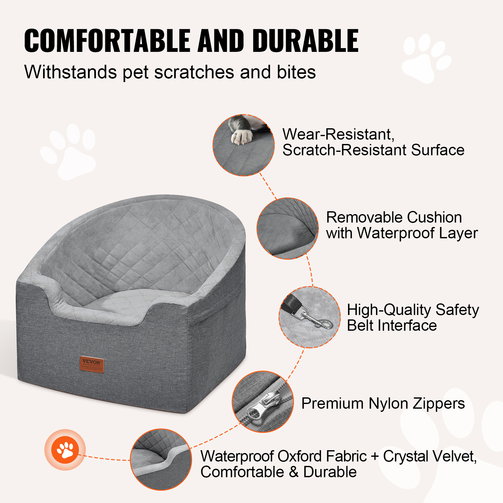 Dog Booster Car Seat Pet Car Seat for Small Medium Large Dog up to 100/8lb - Picture 113 of 146
