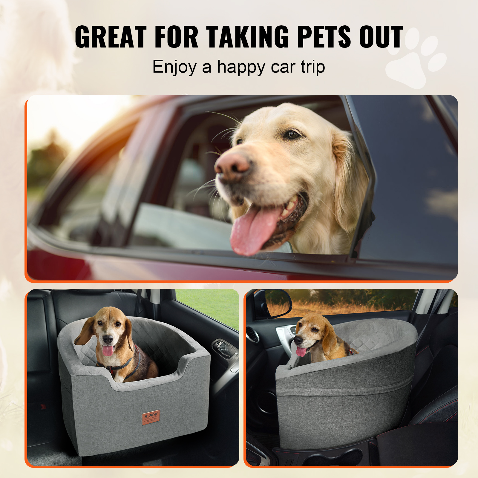 Dog Booster Car Seat Pet Car Seat for Small Medium Large Dog up to 100/8lb - Picture 116 of 146