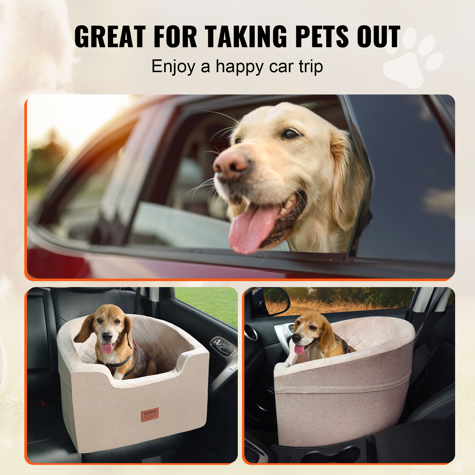 Dog Booster Car Seat Pet Car Seat for Small Medium Large Dog up to 100/8lb - Picture 140 of 146