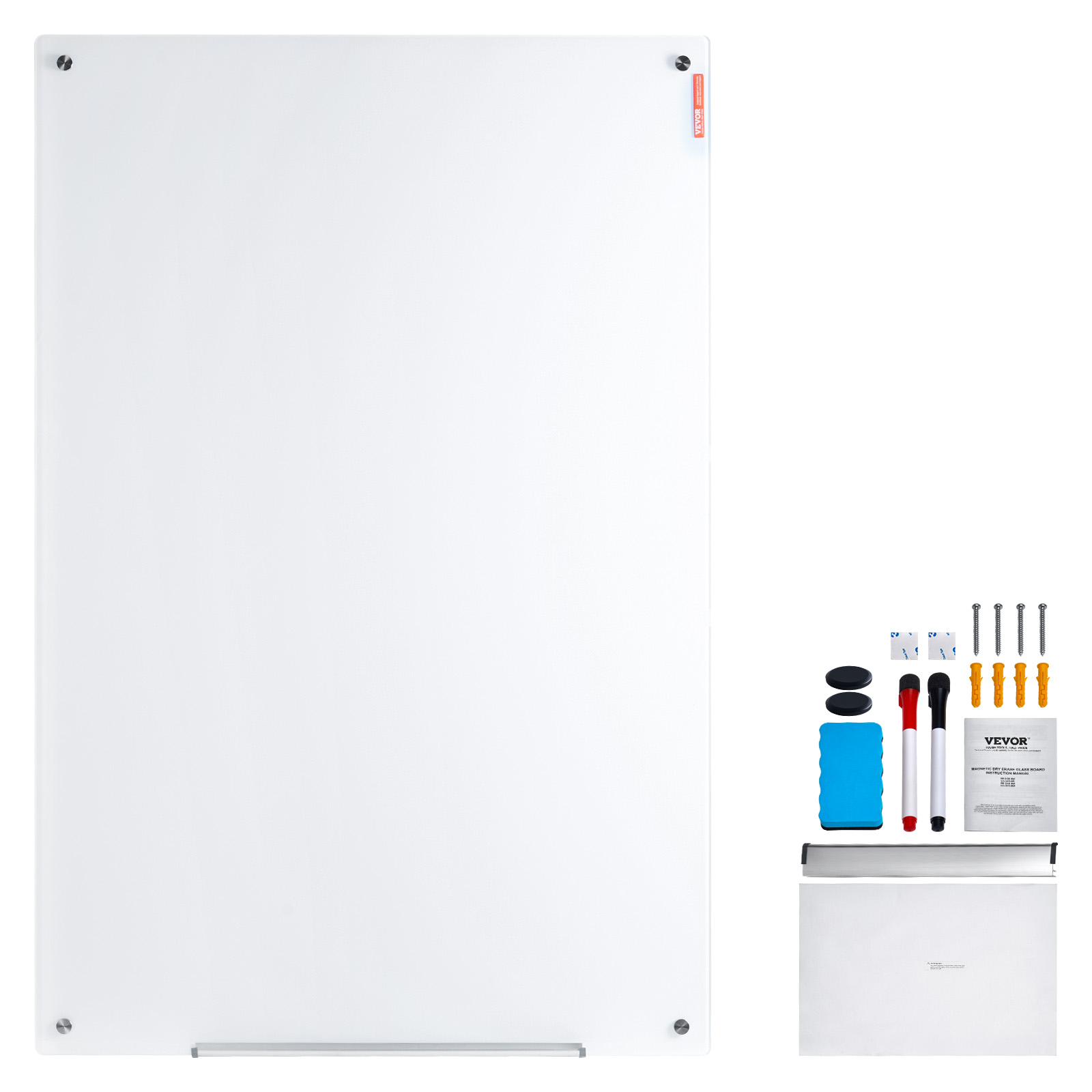 Uimoso Magnetic Glass Whiteboard Dry-Erase Board 36x24/72x36/48x32" Wall Mounted - Picture 11 of 50