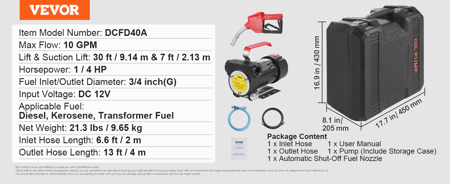 Fuel transfer pump,12V DC,fuel nozzle