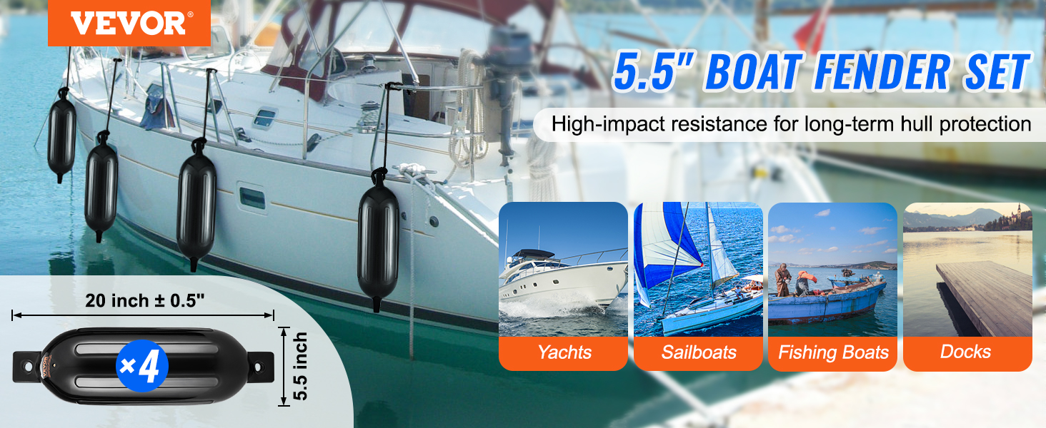Boat Fenders Bumpers Dock Bumper For Fishing Boats Docking Marine Buoys
