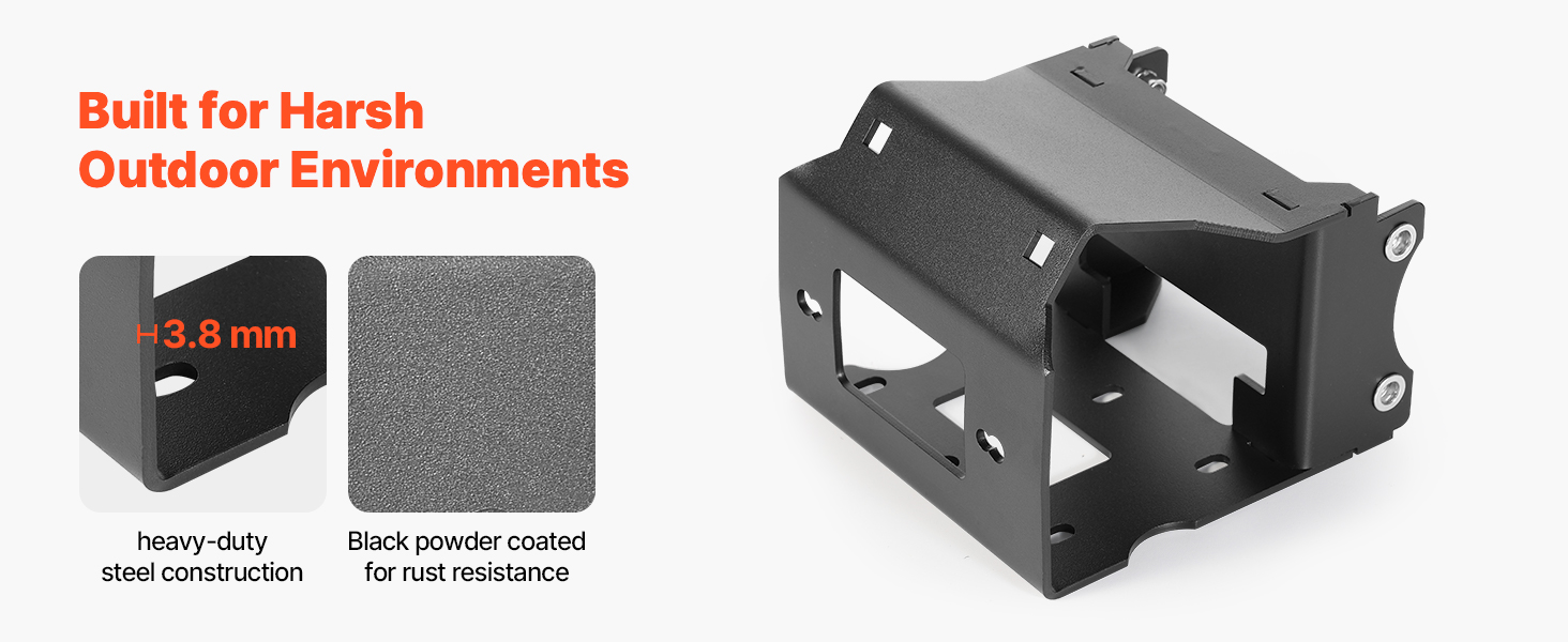 Powder-coated steel construction detail