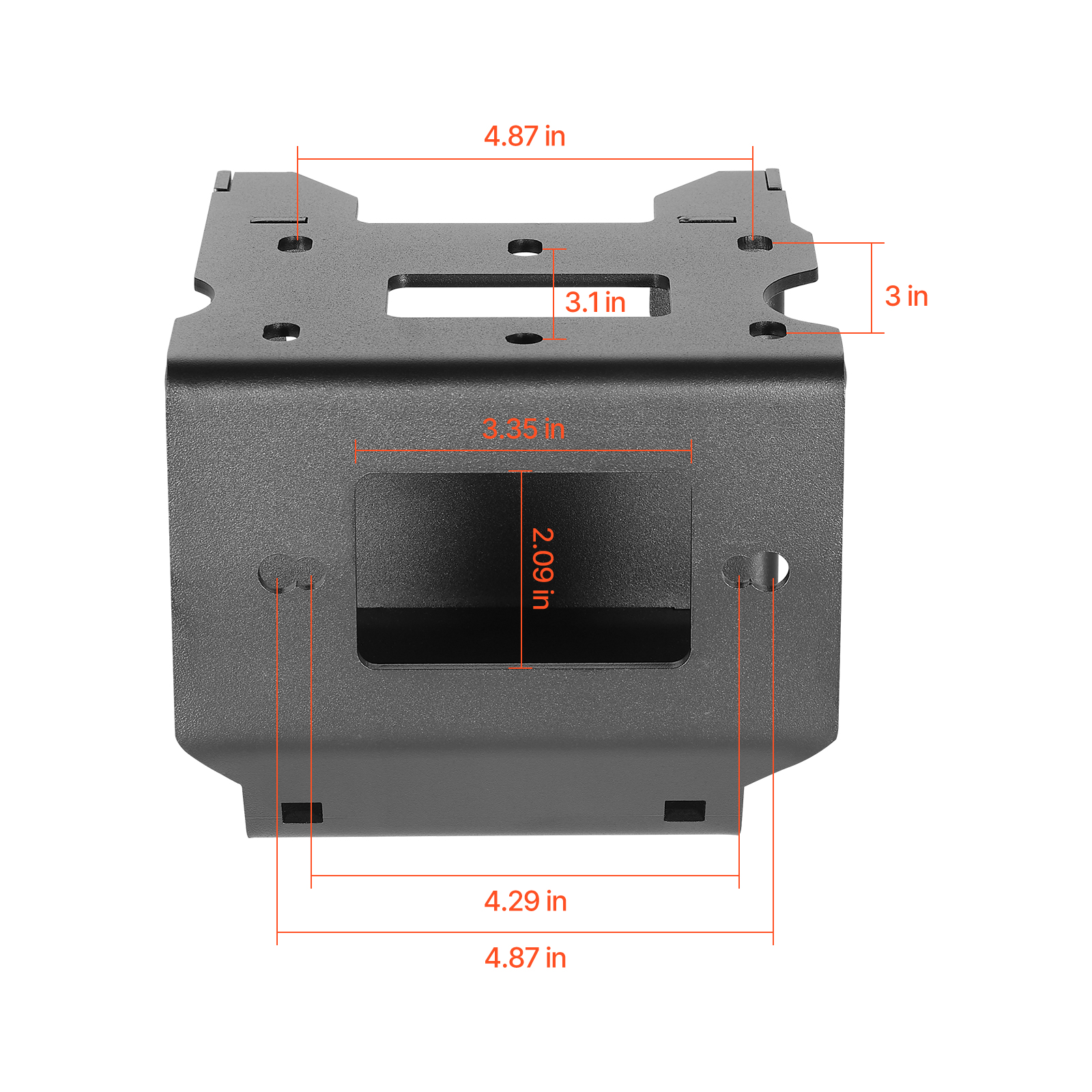 Support De Treuil VEVOR Pour Polaris Sportsman – Capacité 907-1633 Kg, Acier Revêtu, Montage Simple, Noir