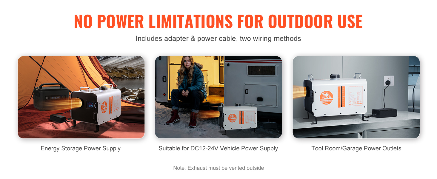 Uimoso Diesel Air Heater 12/24V 8KW Bluetooth Remote Control