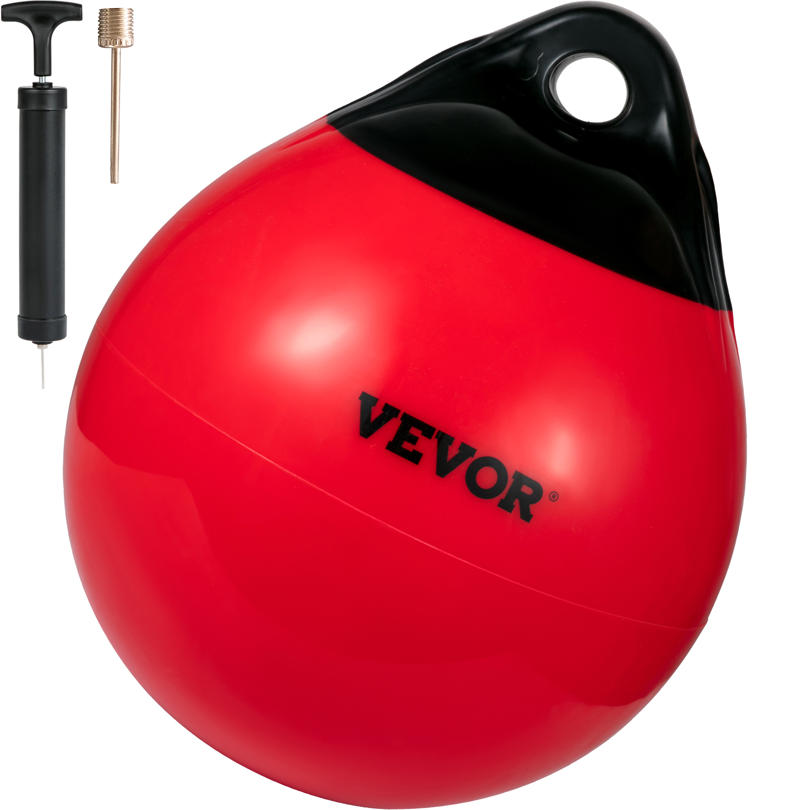 VEVOR Boat Buoy Balls, 15 Diameter Inflatable Heavy-Duty Marine-Grade PVC Marker Buoys, Round Boat Mooring Buoys, Anchoring, Rafting, Marking, Fishi