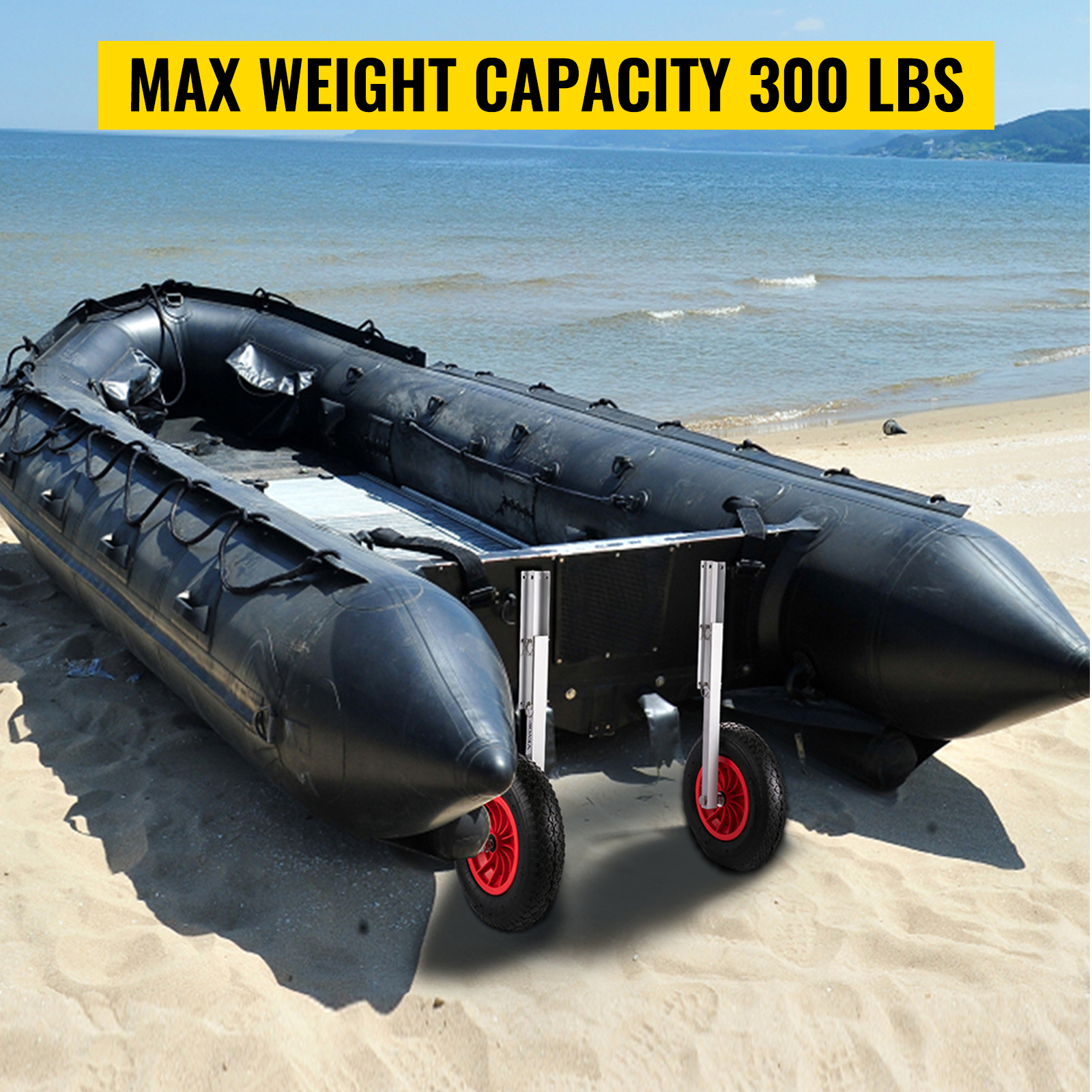 Inflatable Boat Launching Wheels for Inflatable Boat 300 Lbs Max UK 