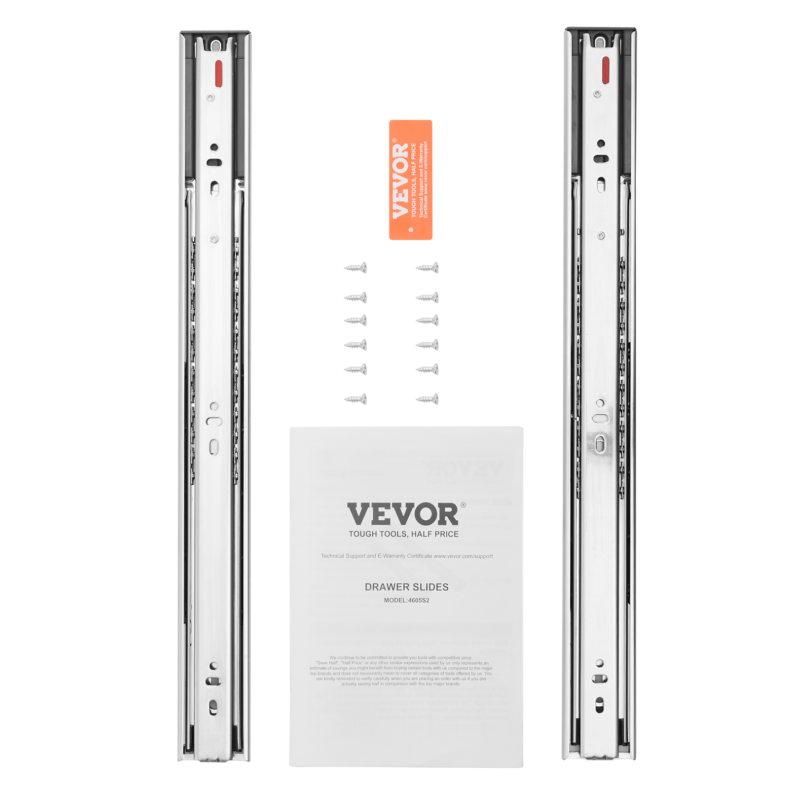 VEVOR 6/10 Pairs 14-24" Soft-Close Drawer Slides Ball Bearing Full Extension - Picture 97 of 146