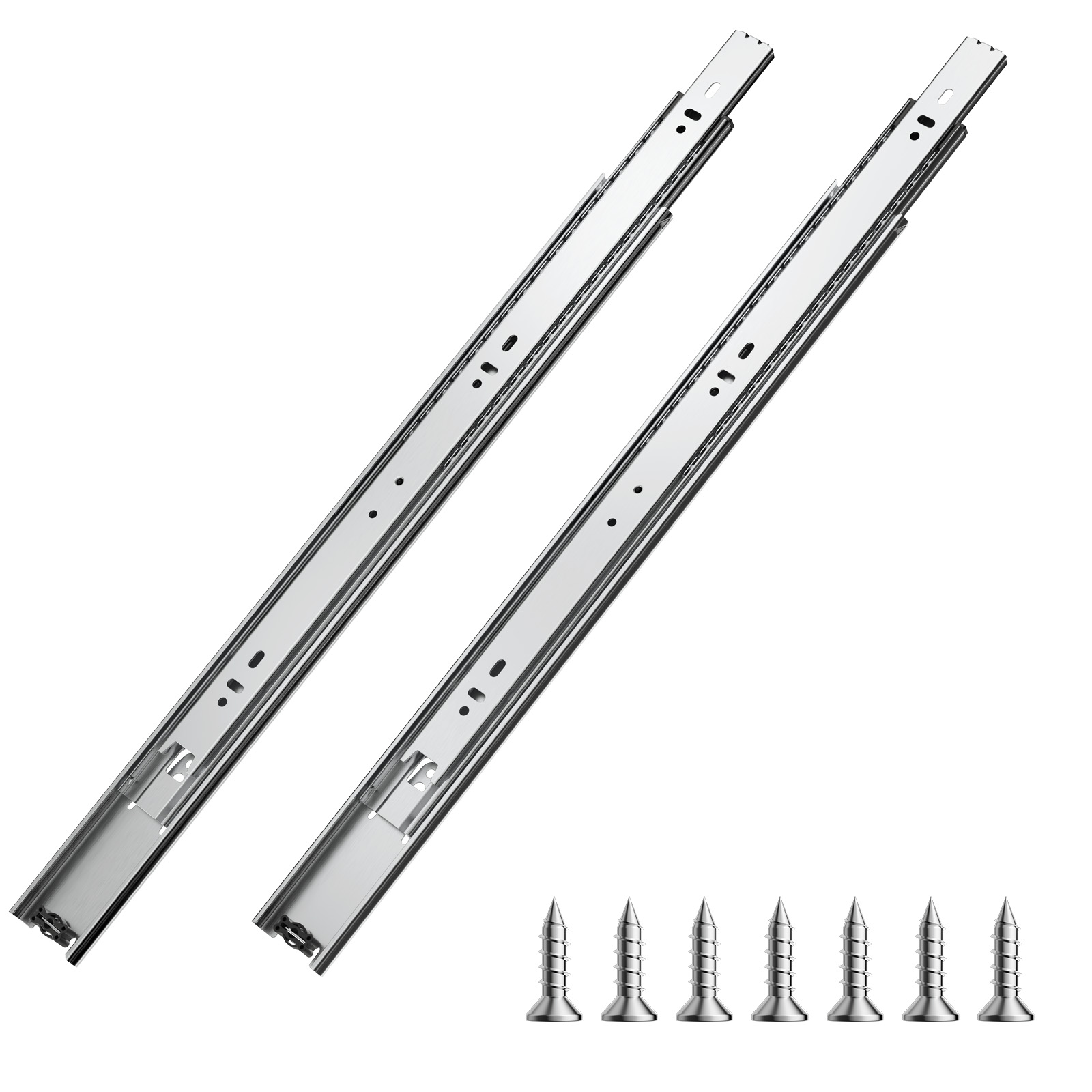Uimoso 10 Pairs Drawer Cabinet Slides Side Mount 18″-24″ 100lbs Load Replacement
