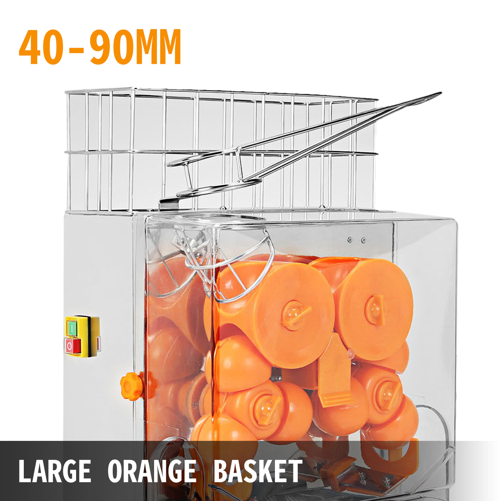 VEVOR Máquina exprimidora comercial VEVOR, extractor de jugo de 110 V,  exprimidor de naranja de 120 W para 22-30 por minuto, máquina eléctrica de  jugo de naranja con caja de filtro extraíble