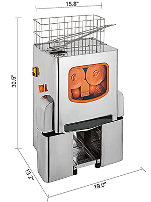 orange juice machine, stainless steel, 22-30 oranges per minute