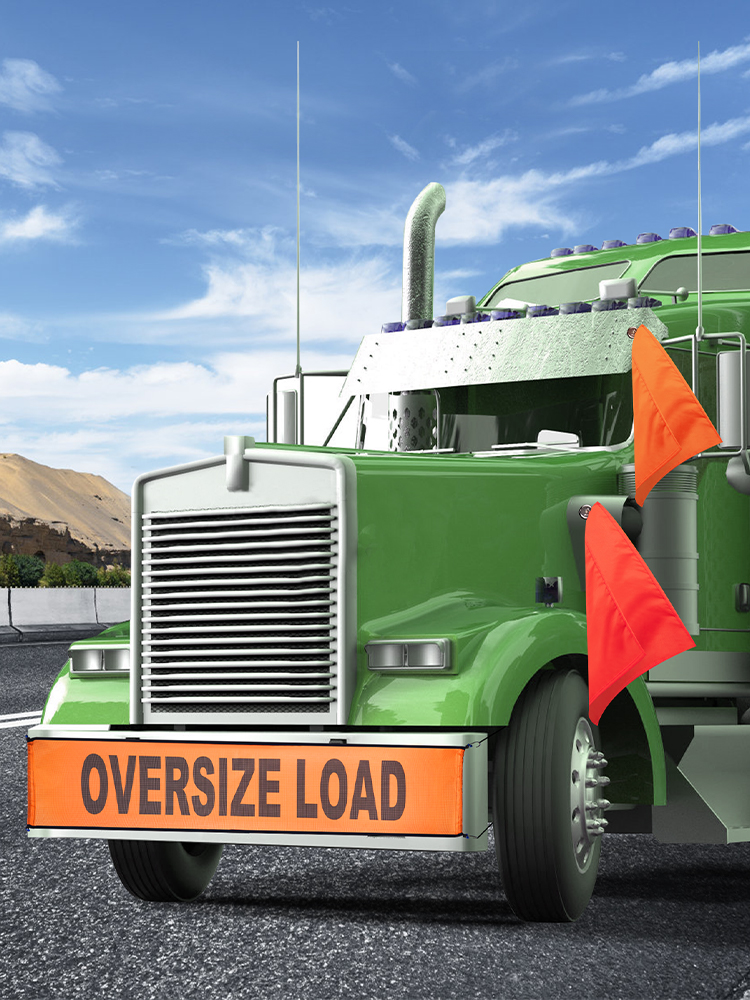 VEVOR Oversize Load Sign Oversize Banner 18 x 84 Inch Wide Load Signs