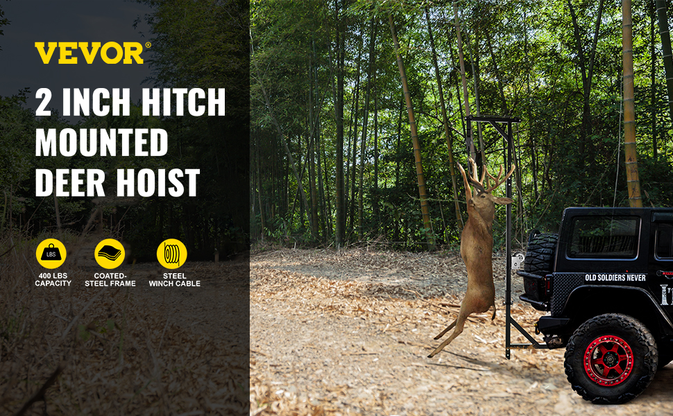 600 LBS Hunting Game Hoist Gambrel Hanger Deer Skinning Cleaning