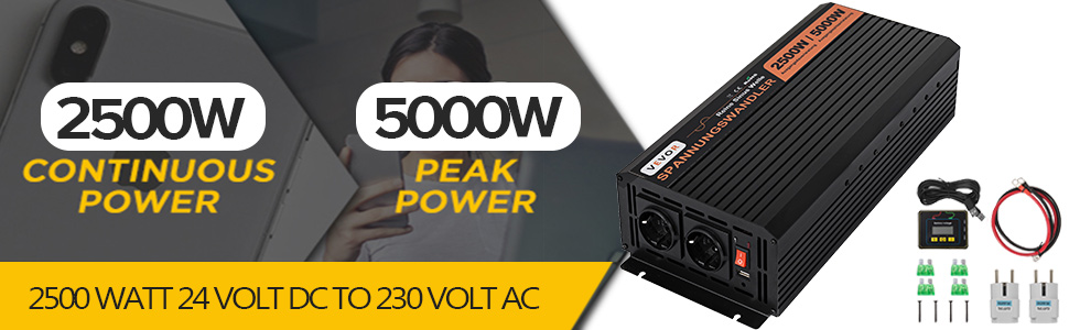 4000W-10000W Peak Spannungswandler Wechselrichter 12V/24V auf AC