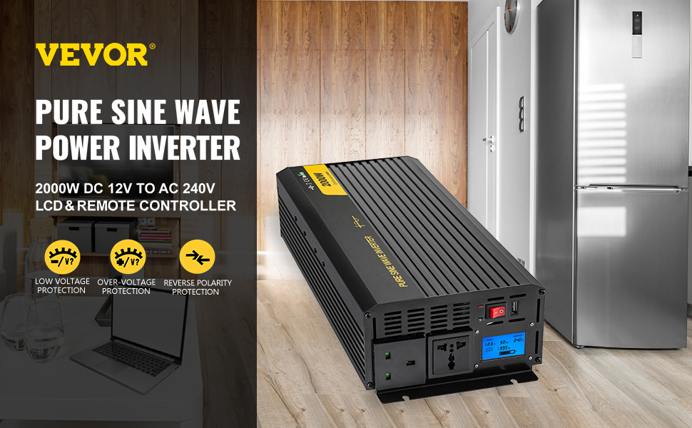 VEVOR VEVOR Pure Sine Wave Inverter 2000 Watt Power Inverter DC