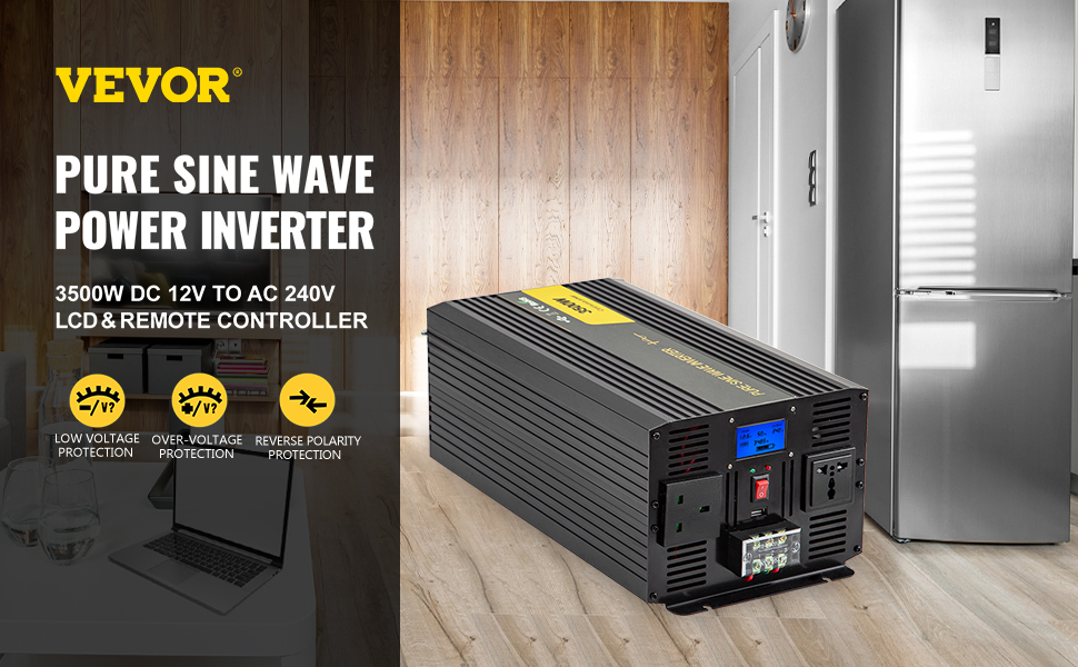 VEVOR Vevor Pure Sine Wave Inverter Power Inverter 3500w Dc12v To