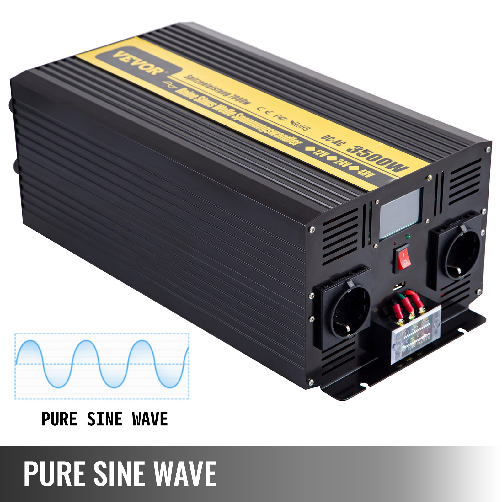 Spannungswandler 24V 300 -600 Watt reiner sinus