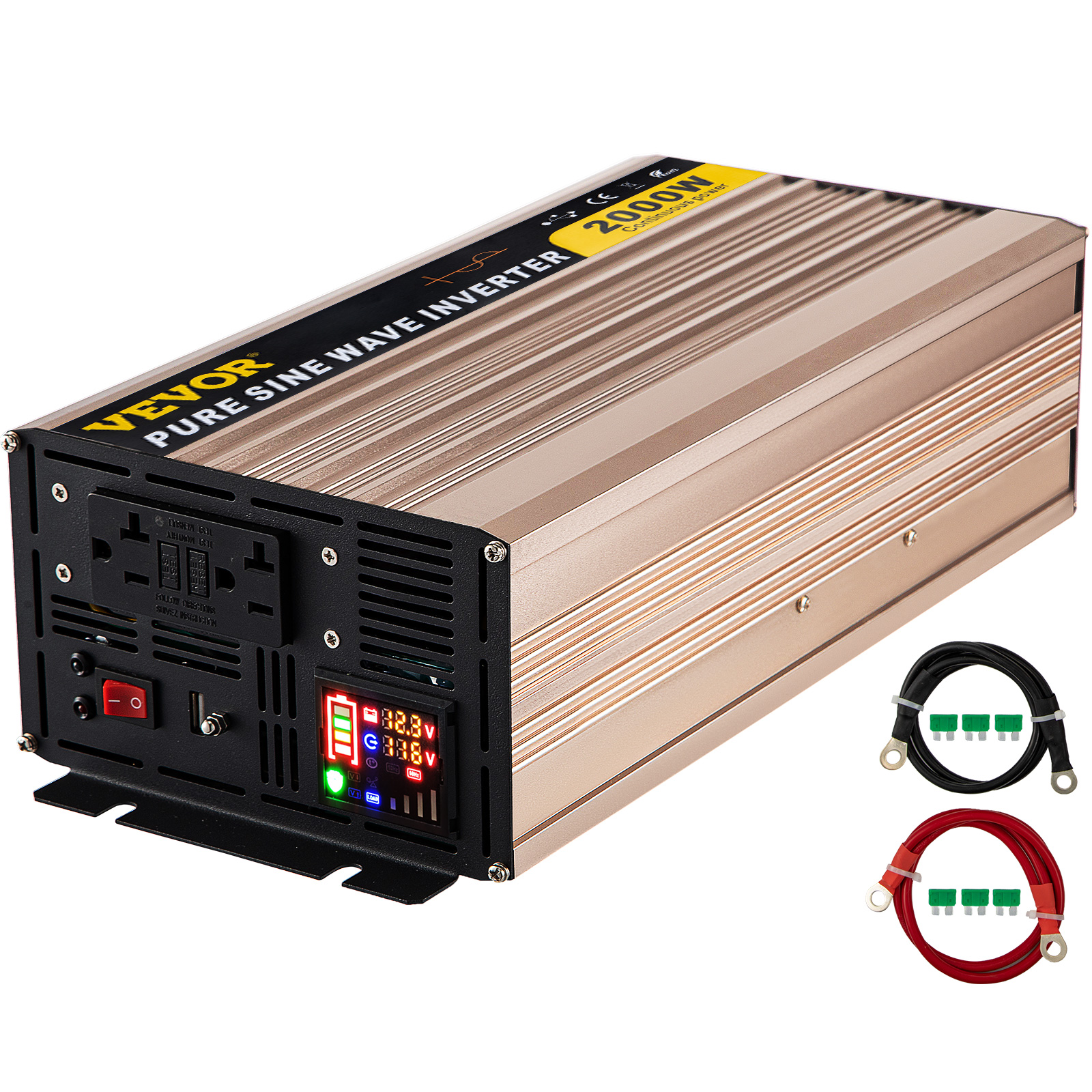 3500W Power Inverter,Pure Sine Wave,DC24V to AC120V