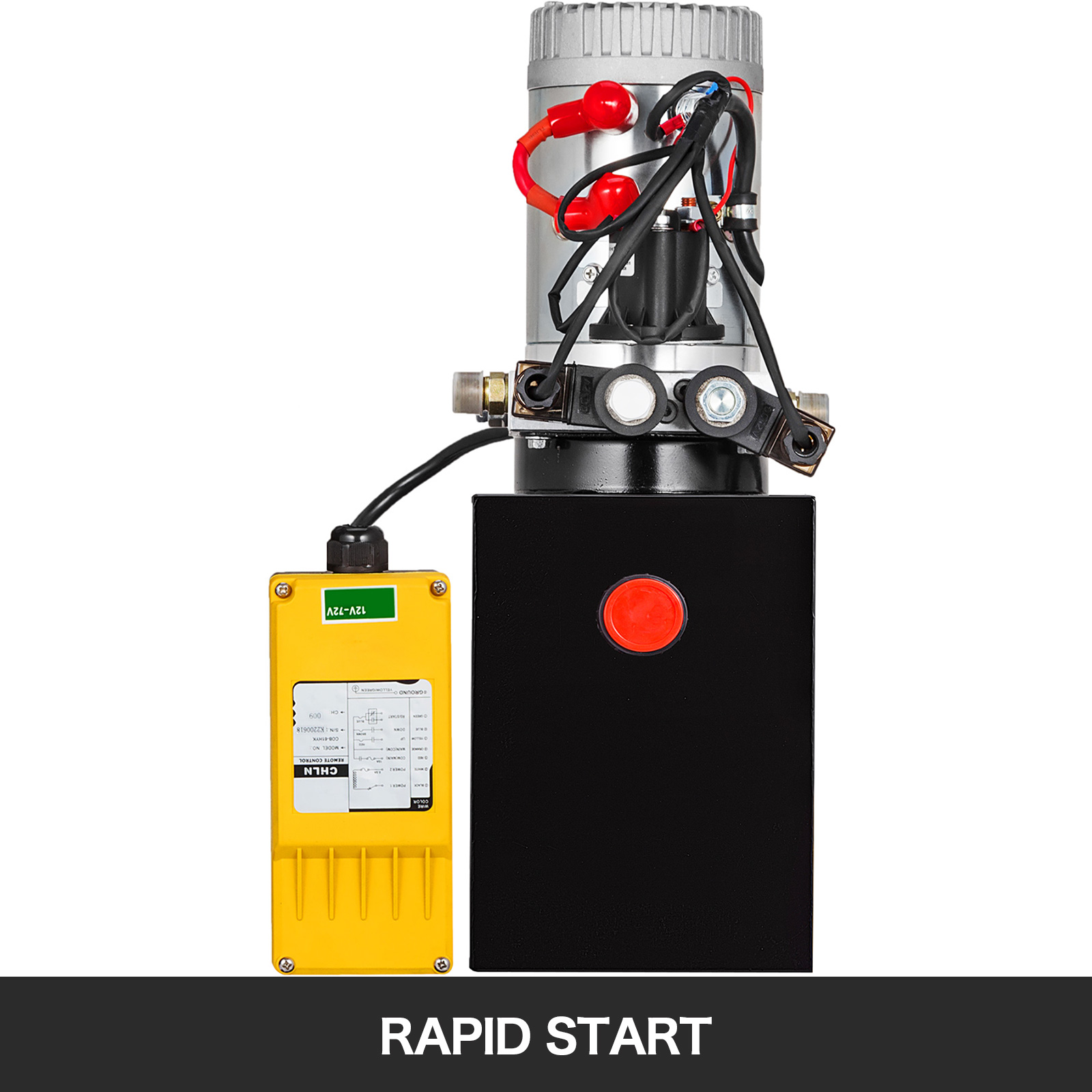 6 Quart Double Acting Hydraulic Pump Remote Control Reservoir Power