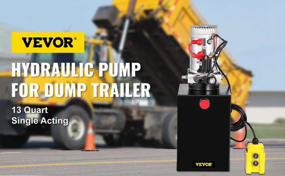 12 Quart New Single Acting Hydraulic Pump 12v Dump Trailer 