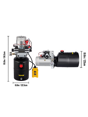 VEVOR Hydraulic Pump Double Acting Hydraulic Power Unit 12V DC