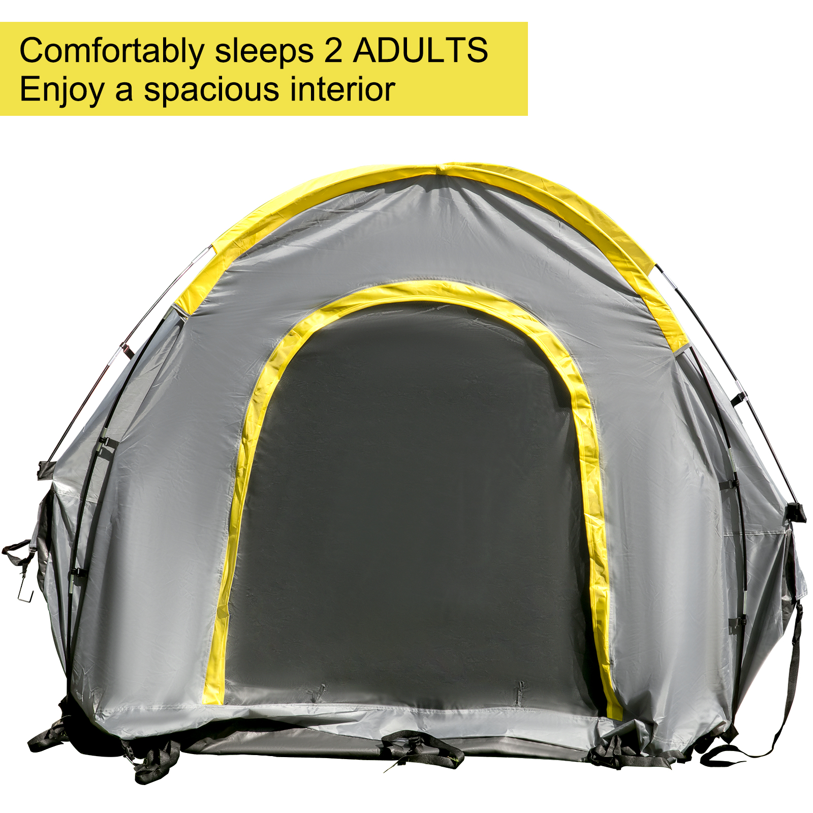 VEVOR Truck Tent 8.5 ft,Pickup Tent for Full Size Truck, Waterproof Truck Camper, 2-Person Sleeping Capacity, 2 Mesh Windows, Easy to Setup Truck Tents for Camping, Hiking, Fishing