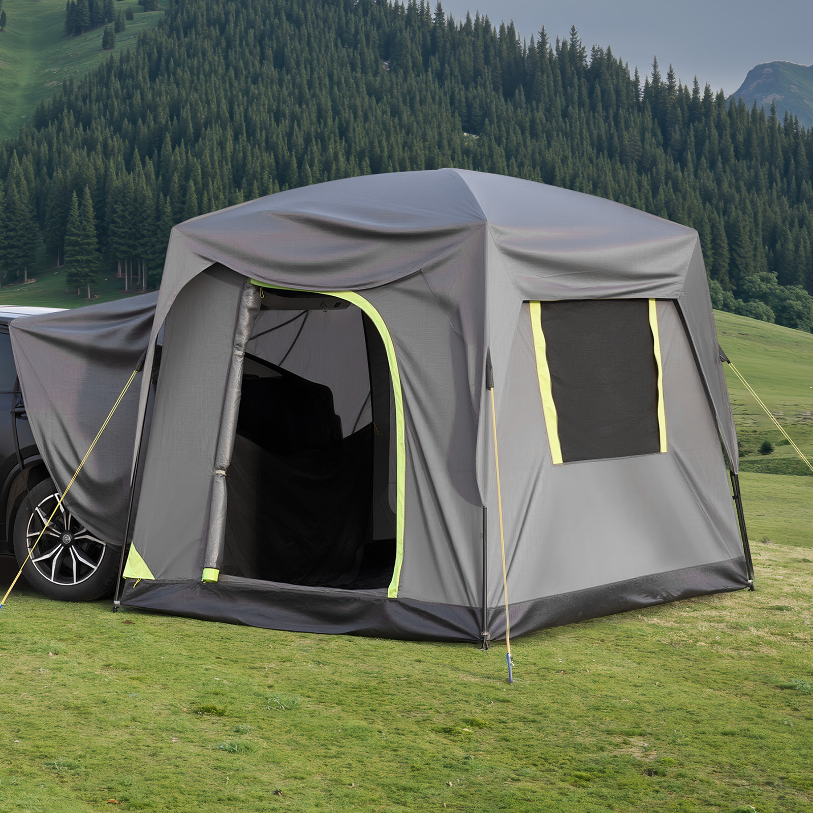 SUV Camping Tent Outdoor Tailgate Dual Use Tents with Rainfly for 5-8 Person - Picture 13 of 36