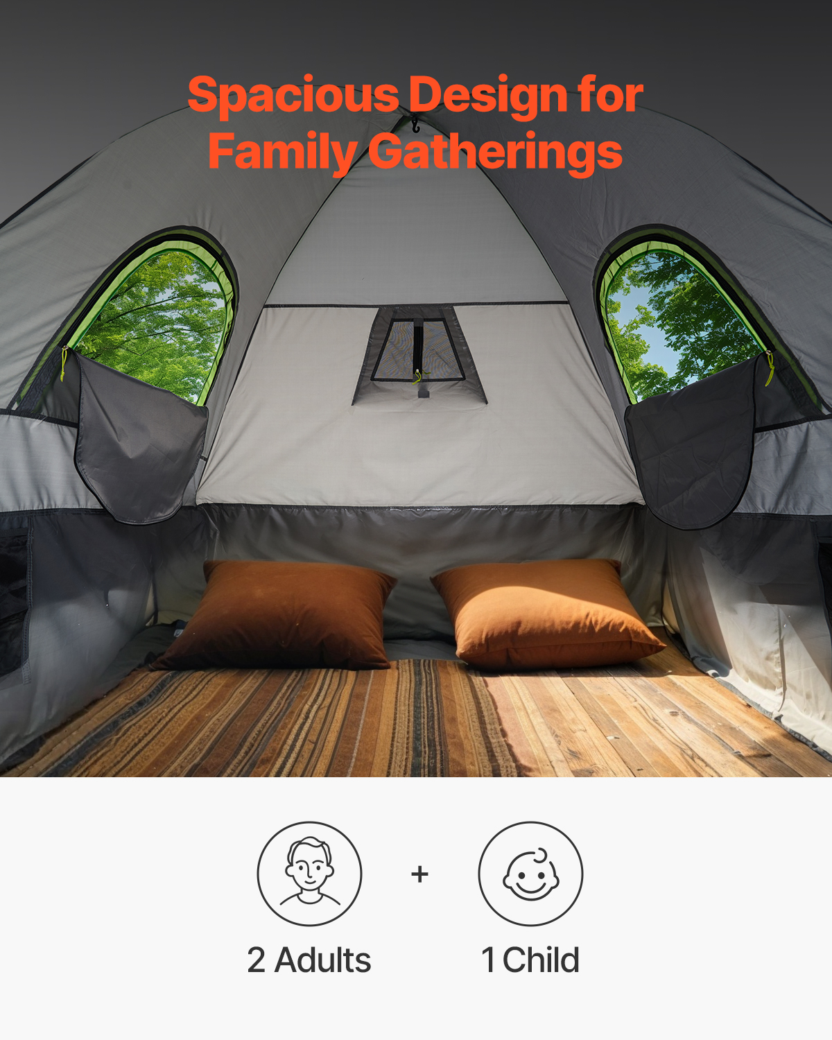 Outdoor Pickup Truck Bed Camping Tent 5.0-5.2/5.5-6.0/6.4-6.7 ft for 2-3 Person - Picture 38 of 48