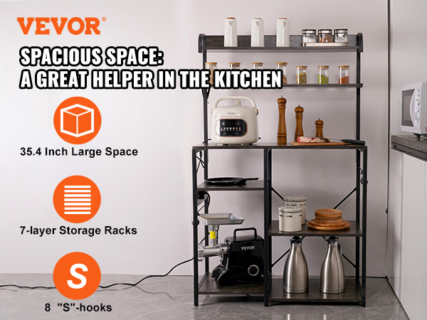 Kitchen Microwave Oven Rack Storage Shelf