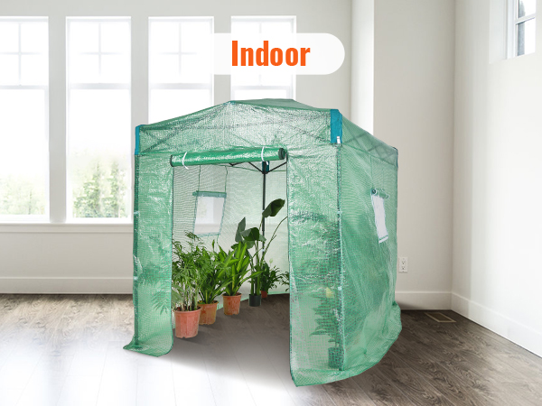 VEVOR Pop Up Greenhouse, 8'x 6'x 7.5' Pop-up Green House, Set Up in ...