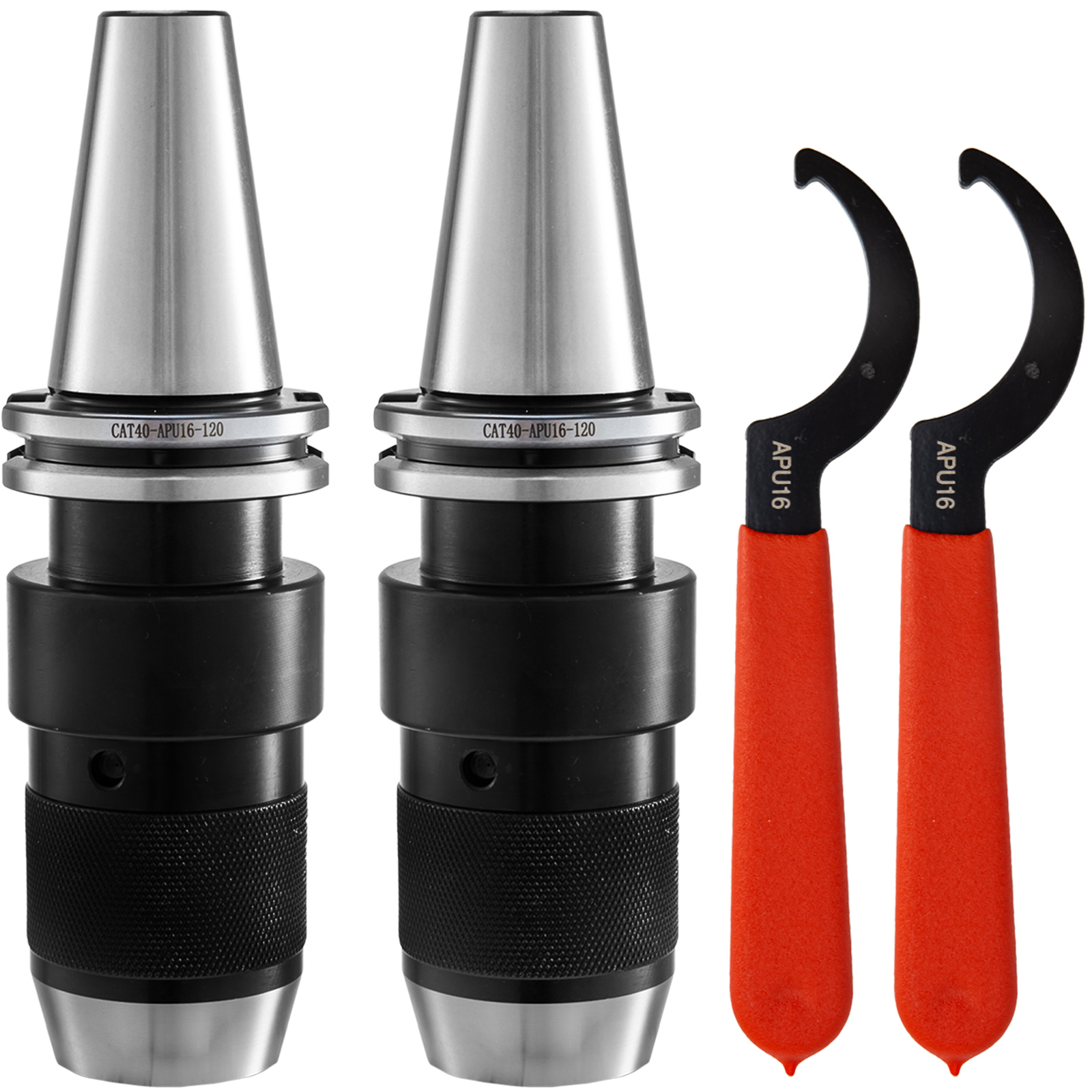 2pcs Cat40 Keyless Drill Chucks 5/8" Apu16120 Accuracy Milling Cnc