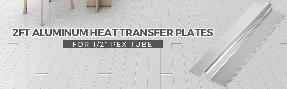 VEVOR PEX Heat Transfer Plates, 200 pcs Box Radiant Heat Transfer Plates,  2ft Aluminum PEX Heat Transfer Plates, 1/2 inch Heat Transfer Plates  Designed for PEX Tubing