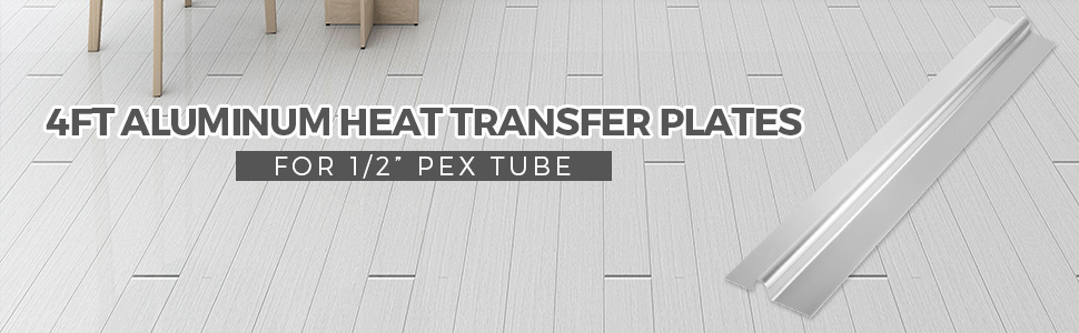 200-4' Omega Aluminum Radiant Floor Heat Transfer Plates for 1/2 PEX Tubing