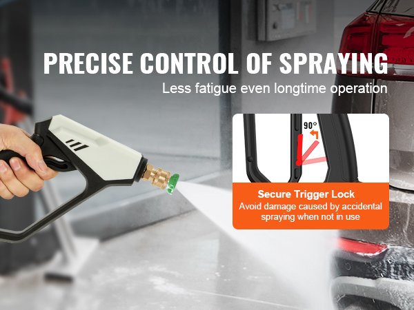Pressure Washer Trigger Swivel Gun 5000 PSI with Car Wash Foam Cannon Set