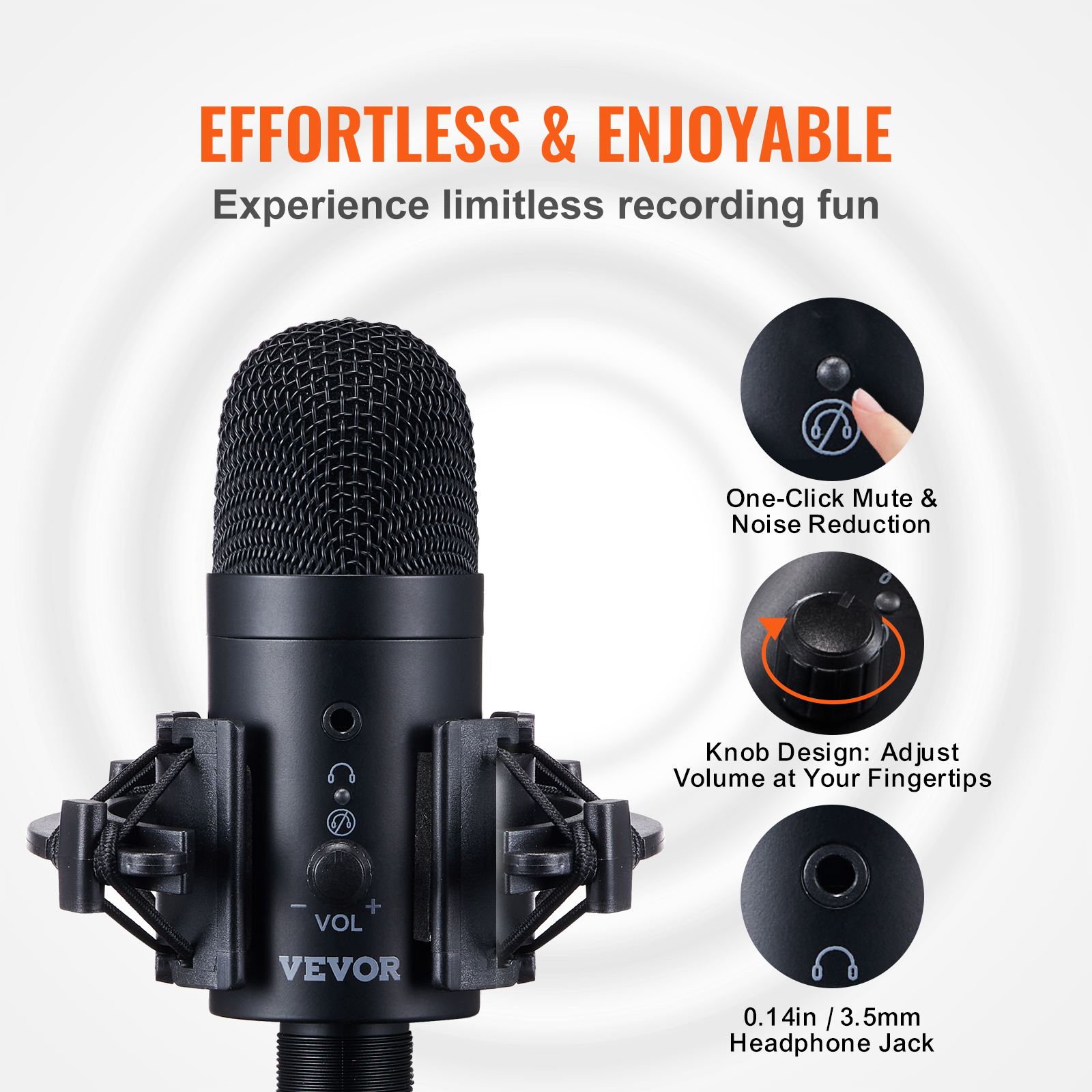 VEVOR Microphone Isolation Ball High-Density Foam with Dual-Layered Pop Filter - Picture 77 of 86